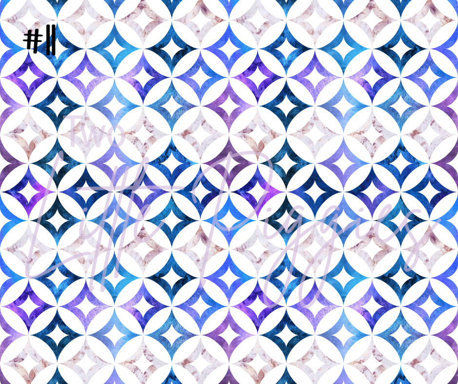Printed Vinyl - Watercolor - Blue and Purple