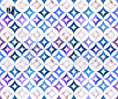 Printed Vinyl - Watercolor - Blue and Purple