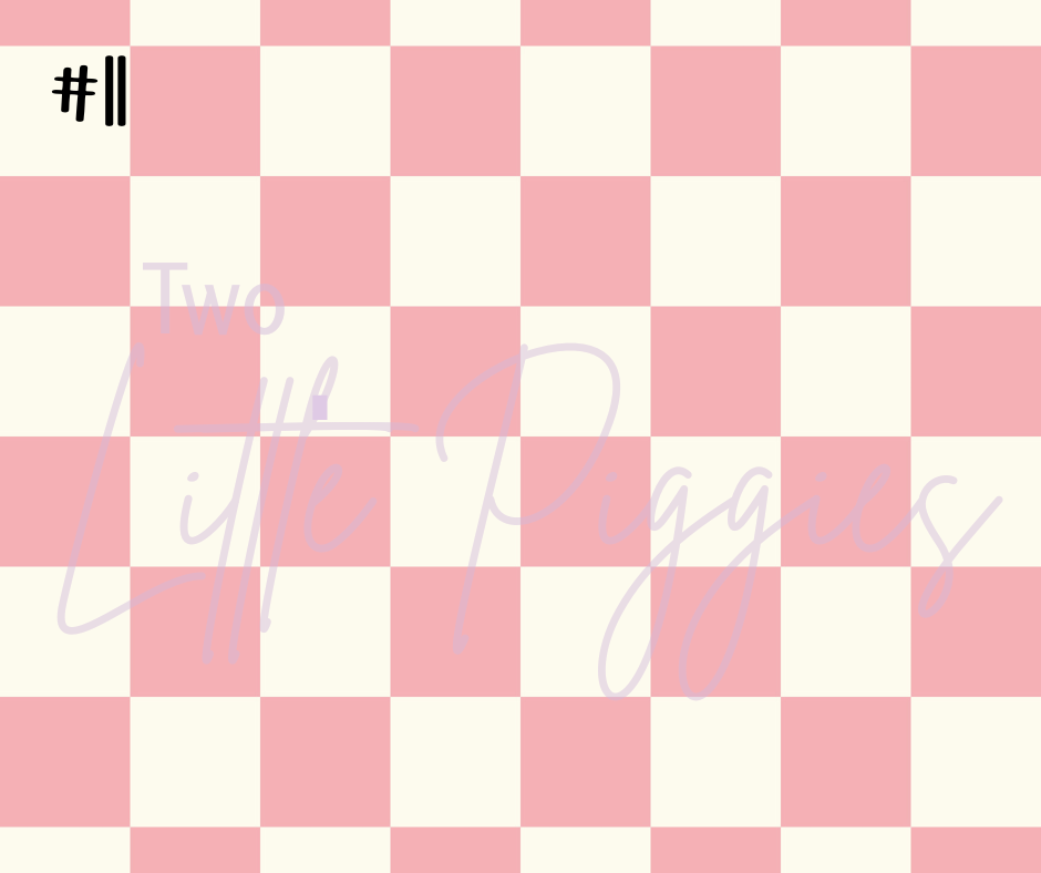 Printed Vinyl - Pastel Checkers Collection