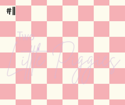 Printed Vinyl - Pastel Checkers Collection