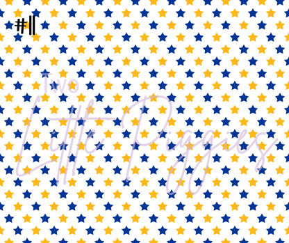Printed Vinyl - Football - Blue and Gold