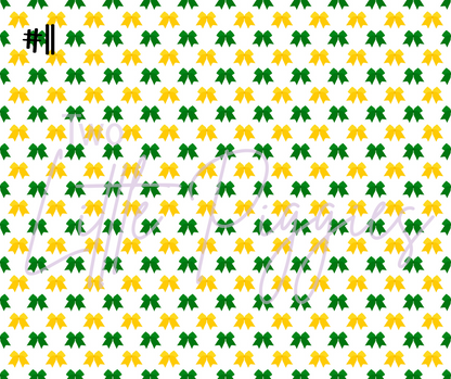 Printed Vinyl - Cheer - Green and Yellow