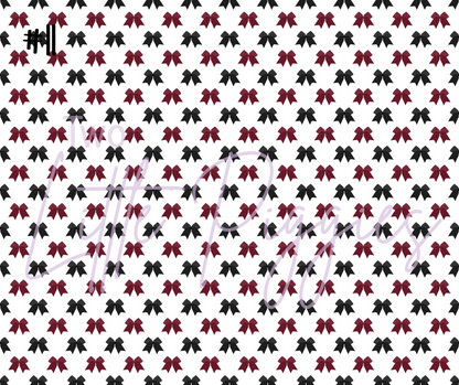 Printed Vinyl - Cheer - Burgundy, White and Black