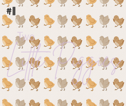 Printed Vinyl - Happy Chickens