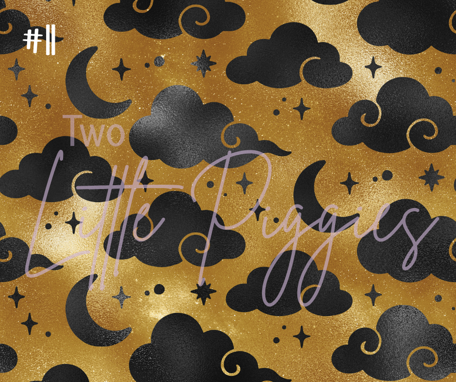 Printed Vinyl - Pisces - Black and Gold