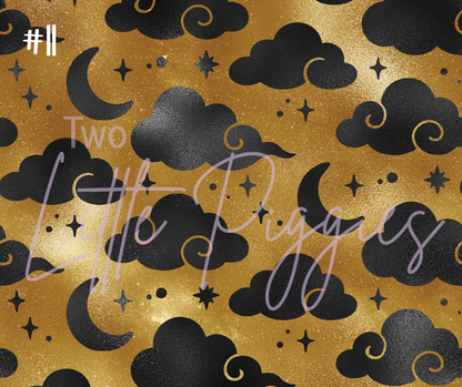 Printed Vinyl - Pisces - Black and Gold