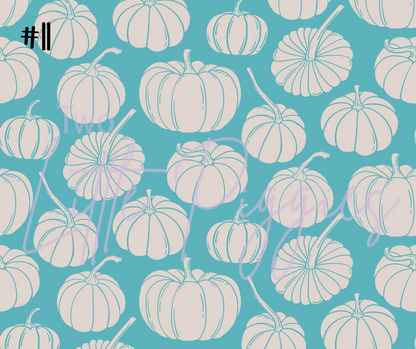 Printed Vinyl - Teal Pumpkin