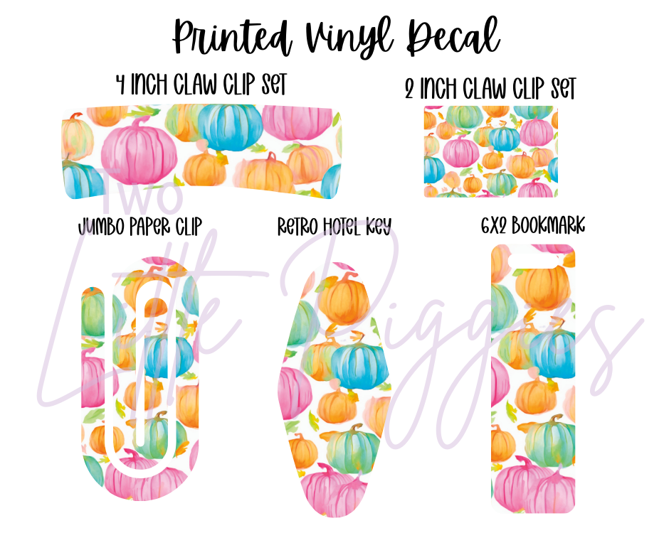 Printed Vinyl - Watercolor Pumpkin