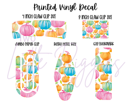 Printed Vinyl - Watercolor Pumpkin