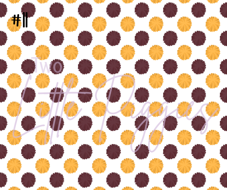 Printed Vinyl - Cheer - Maroon and Gold