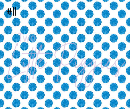 Printed Vinyl - Cheer - Blue and Gray