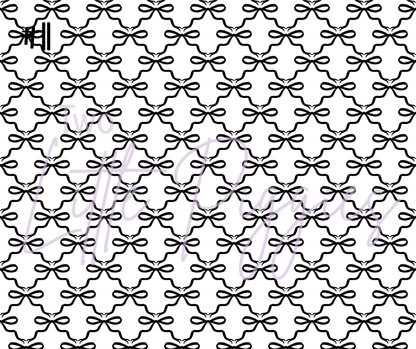 Printed Vinyl - Black and White Bows