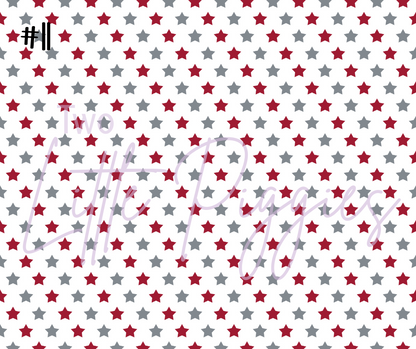 Printed Vinyl - Football - Red and Silver