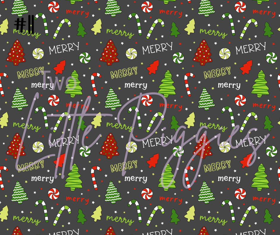 Printed Vinyl - Christmas Trees