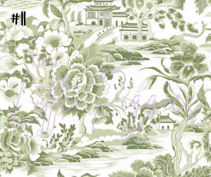 Printed Vinyl - Toile Floral