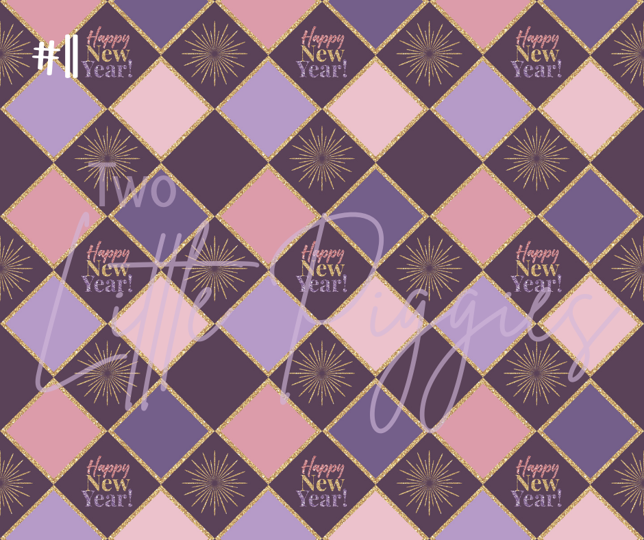 Printed Vinyl - New Year  - Purple