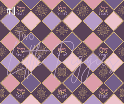 Printed Vinyl - New Year  - Purple