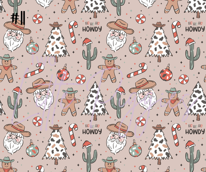 Printed Vinyl - Howdy Christmas