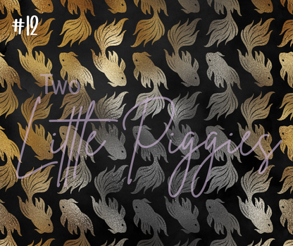 Printed Vinyl - Pisces - Black and Gold