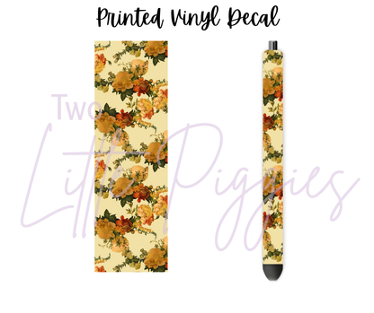 Printed Vinyl - Antique Christmas Flowers