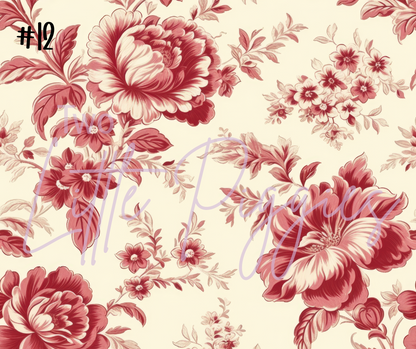 Printed Vinyl - Toile Floral