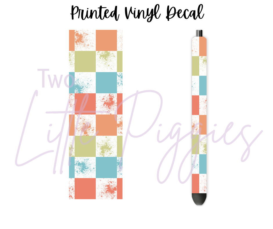 Printed Vinyl - Checkered Good Vibes
