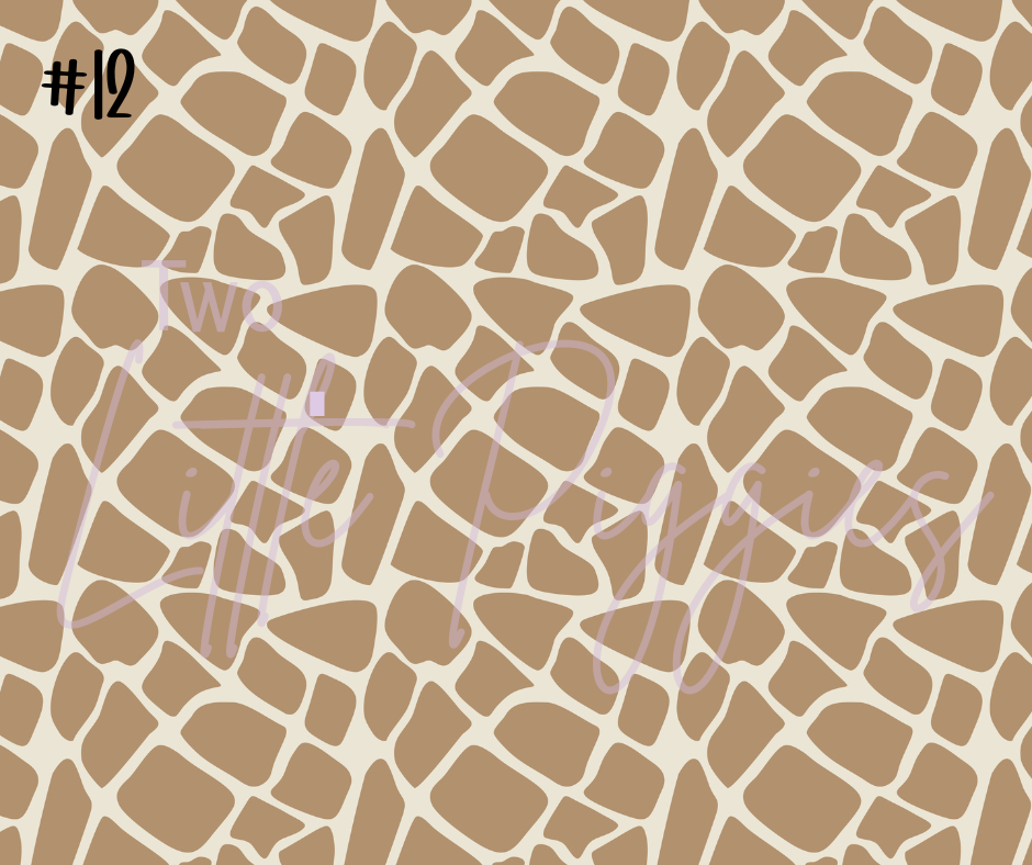 Printed Vinyl - Neutral Safari Collection