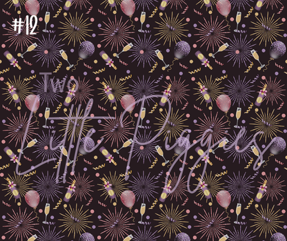 Printed Vinyl - New Year  - Purple