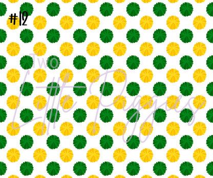 Printed Vinyl - Cheer - Green and Yellow