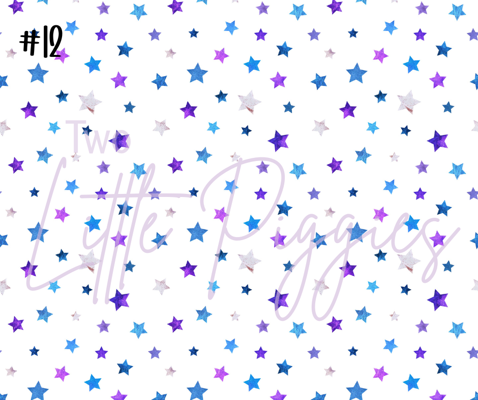 Printed Vinyl - Watercolor - Blue and Purple