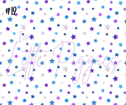 Printed Vinyl - Watercolor - Blue and Purple