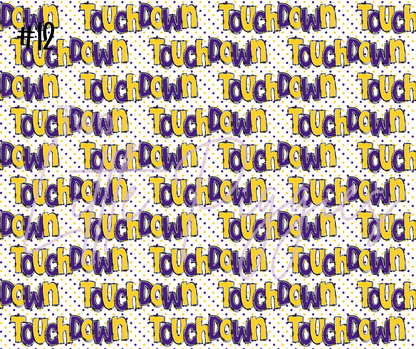 Printed Vinyl - Football - Purple and Gold
