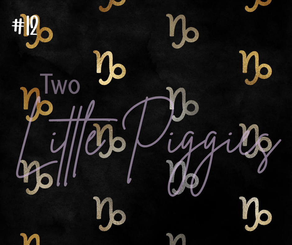 Printed Vinyl - Capricorn - Black and Gold