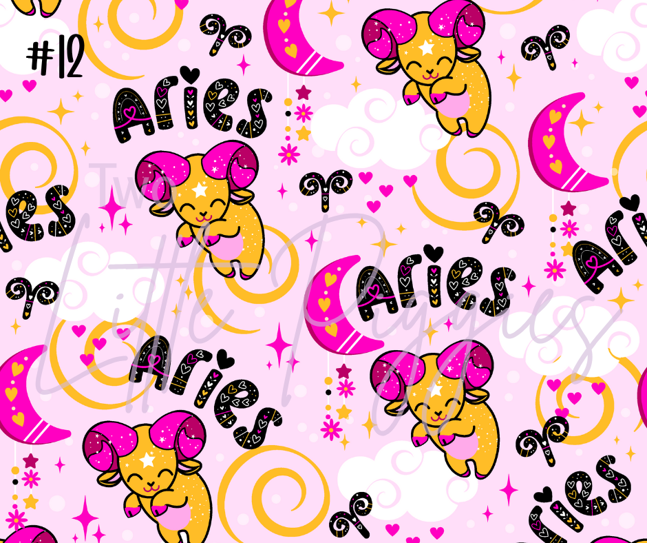 Printed Vinyl - Cutesy Zodiac