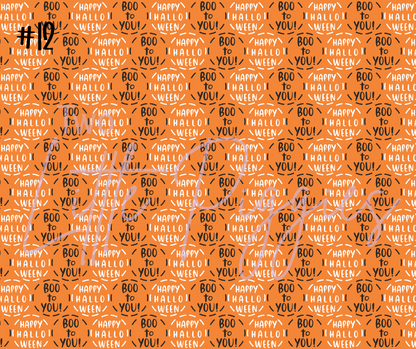 Printed Vinyl - Halloween - Boo