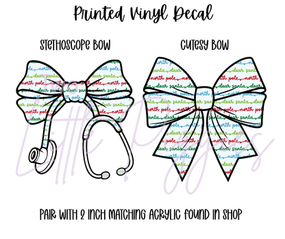 Printed Vinyl - Letters to Santa - Blue