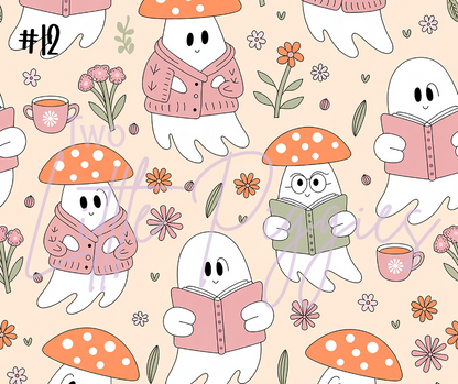 Printed Vinyl - Girl Ghosts and Books