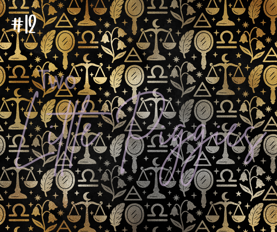 Printed Vinyl - Libra - Black and Gold