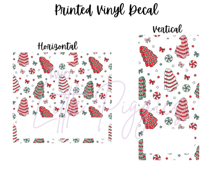 Printed Vinyl - Christmas Cakes
