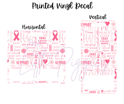 Printed Vinyl - Breast Cancer Awareness