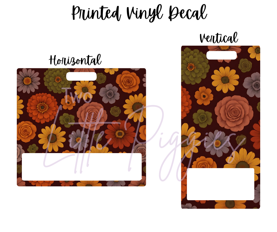 Printed Vinyl - Burgundy Fall Floral