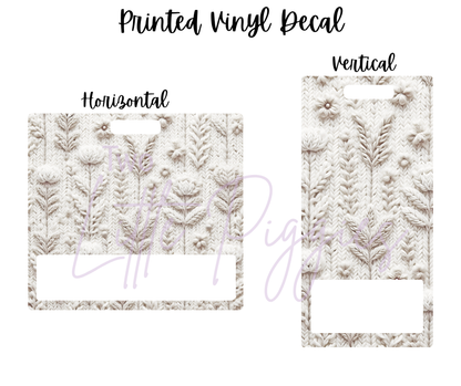 Printed Vinyl - White Knit Texture