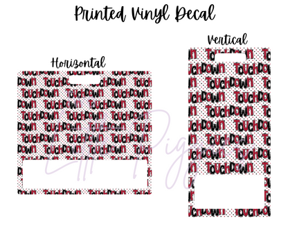 Printed Vinyl - Football - Maroon and Black