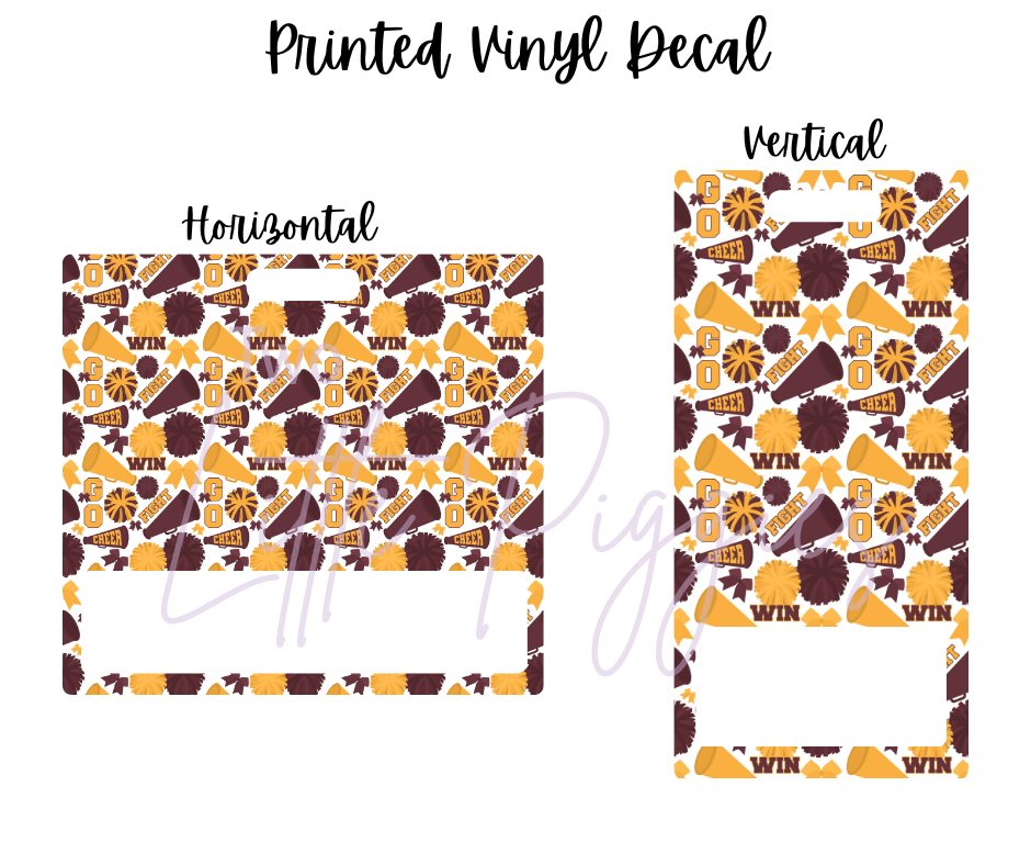 Printed Vinyl - Cheer - Maroon and Gold