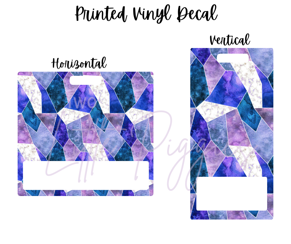 Printed Vinyl - Watercolor - Blue and Purple