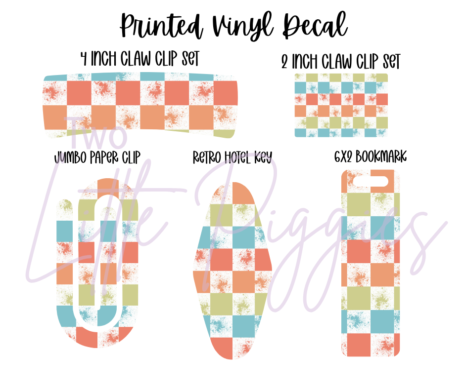 Printed Vinyl - Checkered Good Vibes