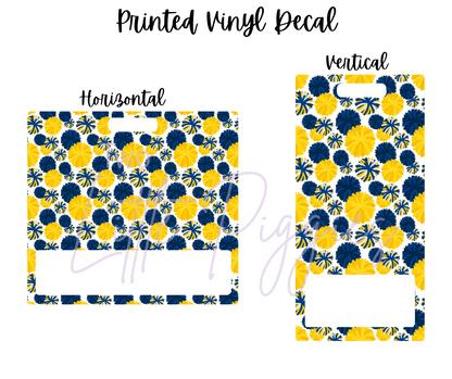 Printed Vinyl - Cheer - Blue and Yellow