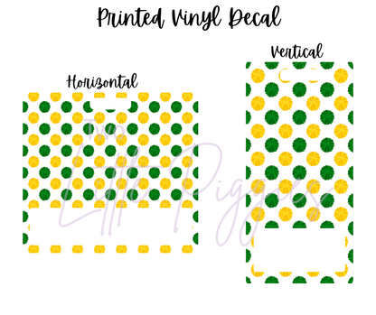 Printed Vinyl - Cheer - Green and Yellow