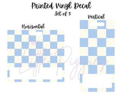 Printed Vinyl - Pastel Checkers Collection