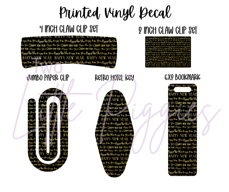 Printed Vinyl - New Years Stars